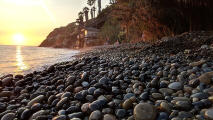 Sunset scenes from Swamis Reef Surf Park Encinitas California