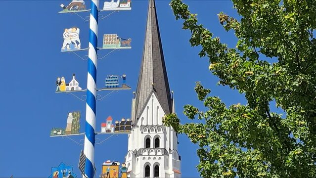 Maypole and Church Tower