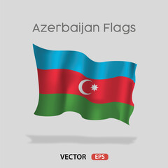 Azerbaijan flag vector design..