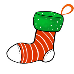 christmas sock with candy