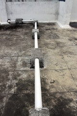 Water Pipes Installation on Building Terrace Outdoor Photography