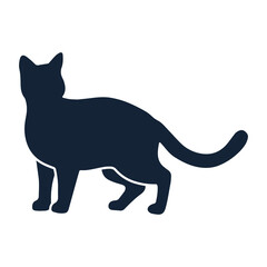 sillhouette cat day illustration