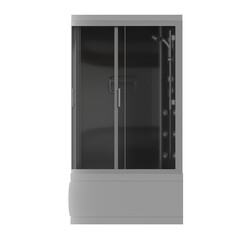 shower cabin isolated on transparent background, 3D illustration, cg render
