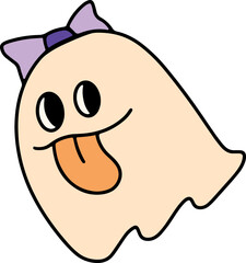 Vintage Haunts: Retro Ghost Halloween Sublimation SVG