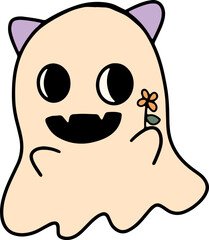 Vintage Haunts: Retro Ghost Halloween Sublimation SVG