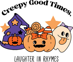 Vintage Haunts: Retro Ghost Halloween Sublimation SVG