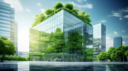 Plakat modern office Eco buildings 
