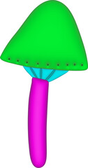 3D Hippie mushrooms