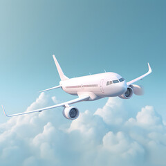 Obraz premium airplane flying over the clouds