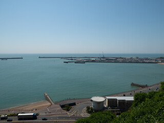 Vistas del puerto de Dover, condado de Kent, Reino Unido