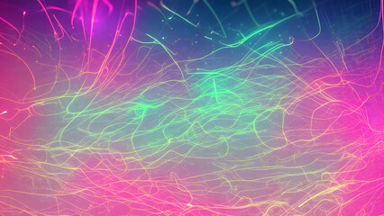 Obraz na płótnie Canvas Attractive and futuristic pink blue neon light, data transfer concept background