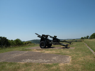 Máquinas de guerra en el Castillo de Dover, condado de Kent, Reino Unido