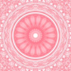 A pastel rose pink embossed circle background image embellished with a glittering backdrop.