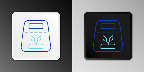 Line Pack full of seeds of a specific plant icon isolated on grey background. Colorful outline concept. Vector