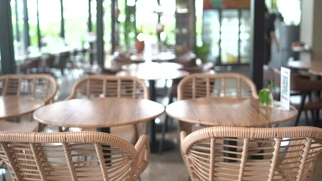 abstract blur restaurant and coffee shop cafe for background