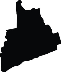 Silhouette map of Bas-Sassandra Ivory Coast with transparent background.