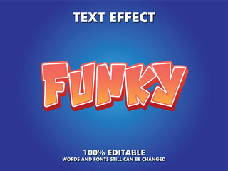 vector funky ext effect editable template, funky text, fun font, funky word text, modern editable typography	