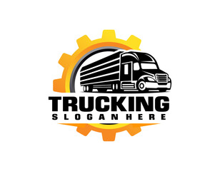 Transport trucking logistics logo vector