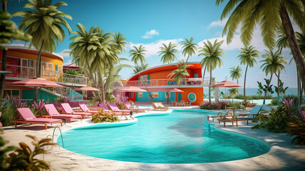 Independence Beach Resort , Sihanoukville, Cambodia. Generative Ai