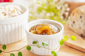 手作りのルバーブジャム