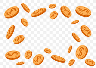 Money financial dollar cash falling flying abstract concept. Vector graphic design illustration