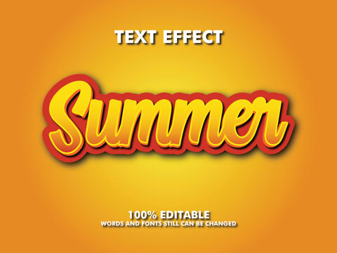 vector summer text effect editable template, summer text, fun font, text, modern editable typography	