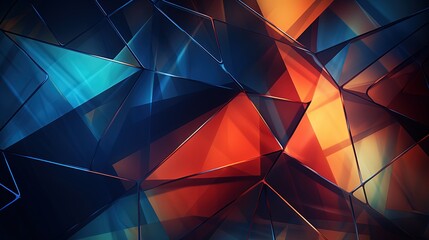 futuristic sci-fi geometric abstract background, Generative Ai