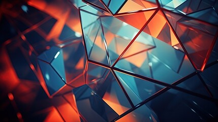 futuristic sci-fi geometric abstract background, Generative Ai