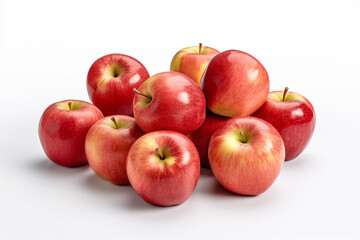 red apples isolated on white