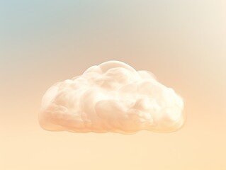 A white cloud floating in the sky on a sunny day. Generative AI.