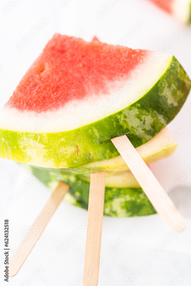 Poster Chili lime watermelon pops