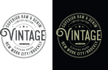 Obraz premium Denim vintage typography t-shirt design, t- shirt graphics, vectors.