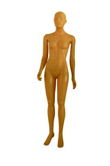 Human body female mannequin body model for fashion clothing display isolated on white background. This has clipping path.