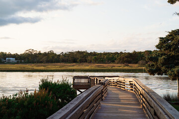 Wooden Pier On the Canal