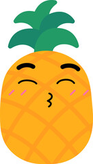 Pineapple Face Kiss Happy Close Eye