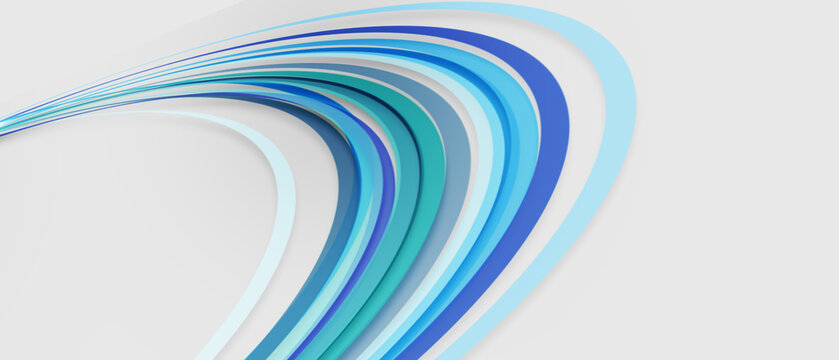 Abstract blue waves - data stream concept