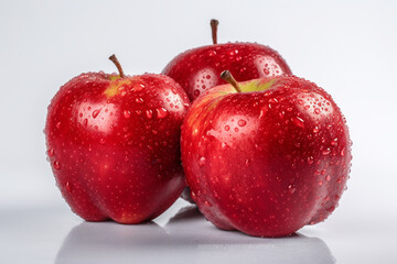 red apples isolated on white