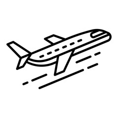 Airplane Line Icon