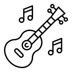 Guitar Line Icon