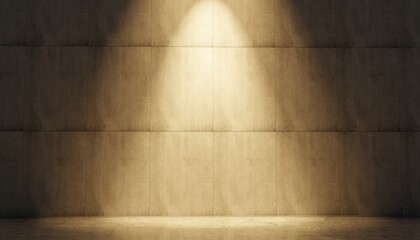 Concrete wall and floor with spot light and shadow backgrounds, use for product display for presentation and cover banner design. 3D render.