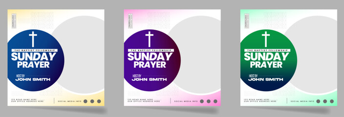 Church conference social media post or worship square flyer banner