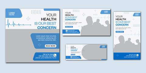 Medical and healthcare social media and website cover banner