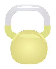 Round yellow dumbbells. vector illustration