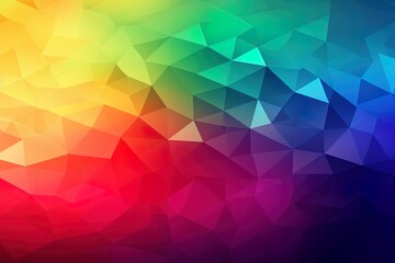 Fototapeta premium Colorful gradient background of many triangles. Generative AI