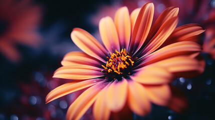 Obraz na płótnie Canvas Beautiful flower close-up on blurred backgroundGenerative AI