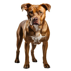Obraz premium bulldog isolated on transparent background ,pitbull png clipart ,generative ai