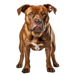 bulldog isolated on transparent background ,pitbull png clipart ,generative ai