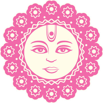 Graha Venus planet symbol. Astrological. Vedic. Jyotish.