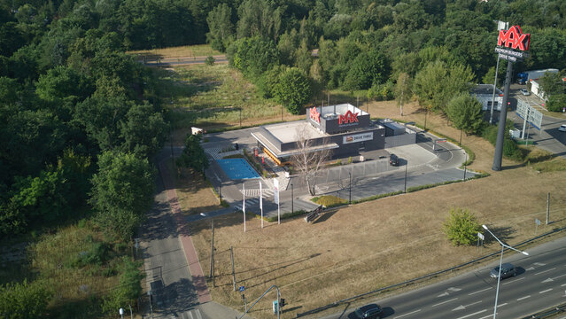 Max Hambugers fast food restaurant - Swedish corporation founded in 1968 r by Curt Bergfors, Wroclaw, Poland - 4 May 2023