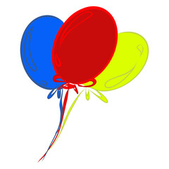 balloons isolated on white background